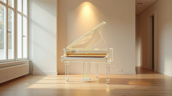 Un piano en plexiglas alliant design et sonorité riche